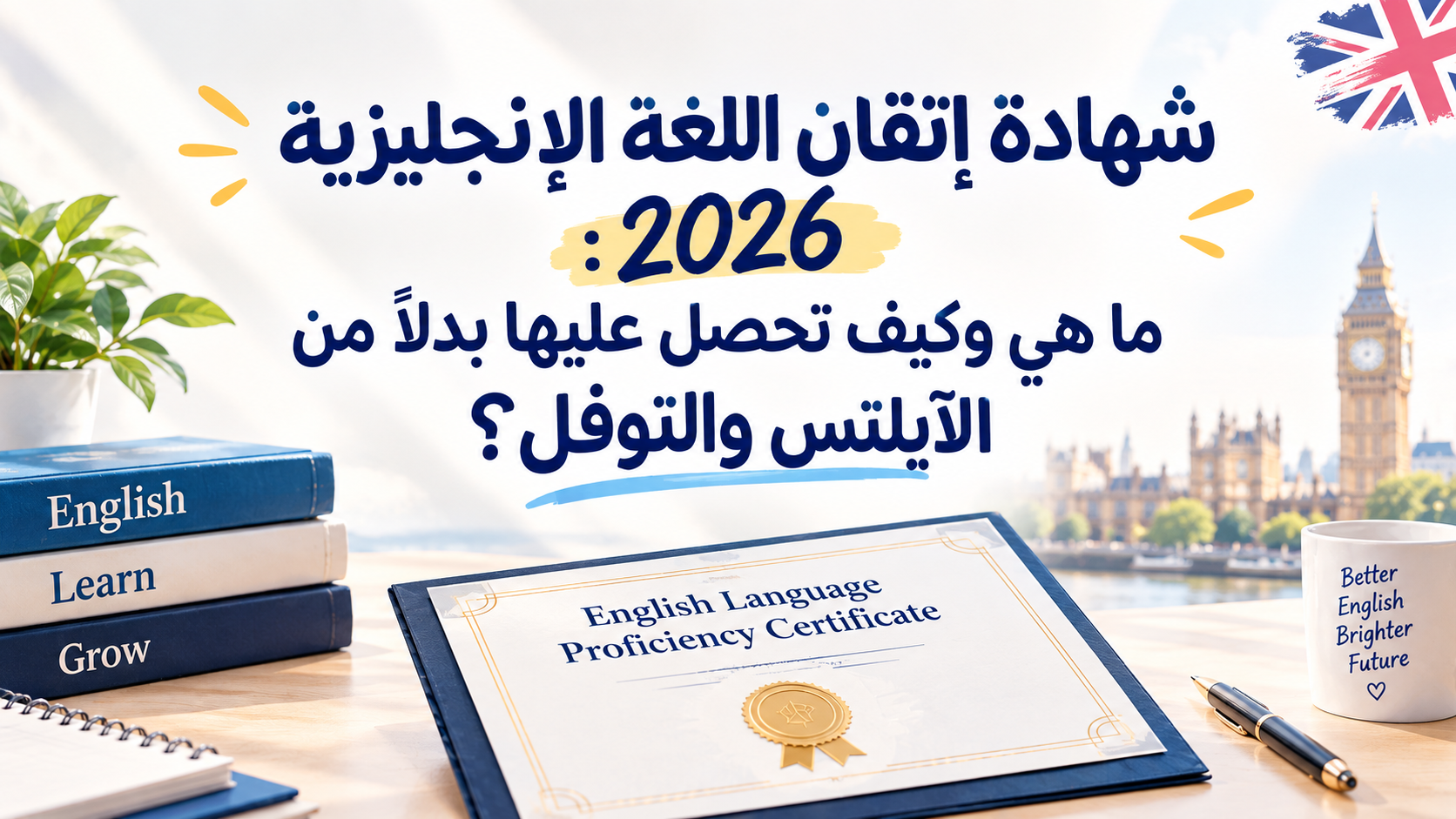 شهادة إتقان اللغة الإنجليزية 2026: ما هي وكيف تحصل عليها بدلاً من الآيلتس والتوفل؟